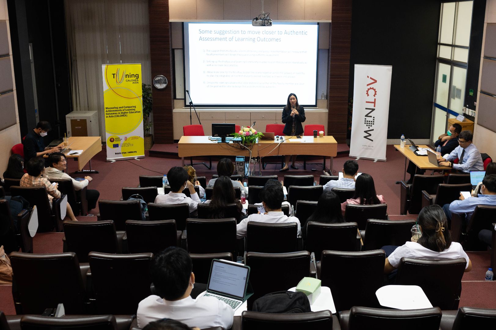 Professionals, Students, and Academics Gathered to Share and Reflect on the Local Context for the 3RMs Development at the 2nd CALOHEA National Meeting at Chulalongkorn University